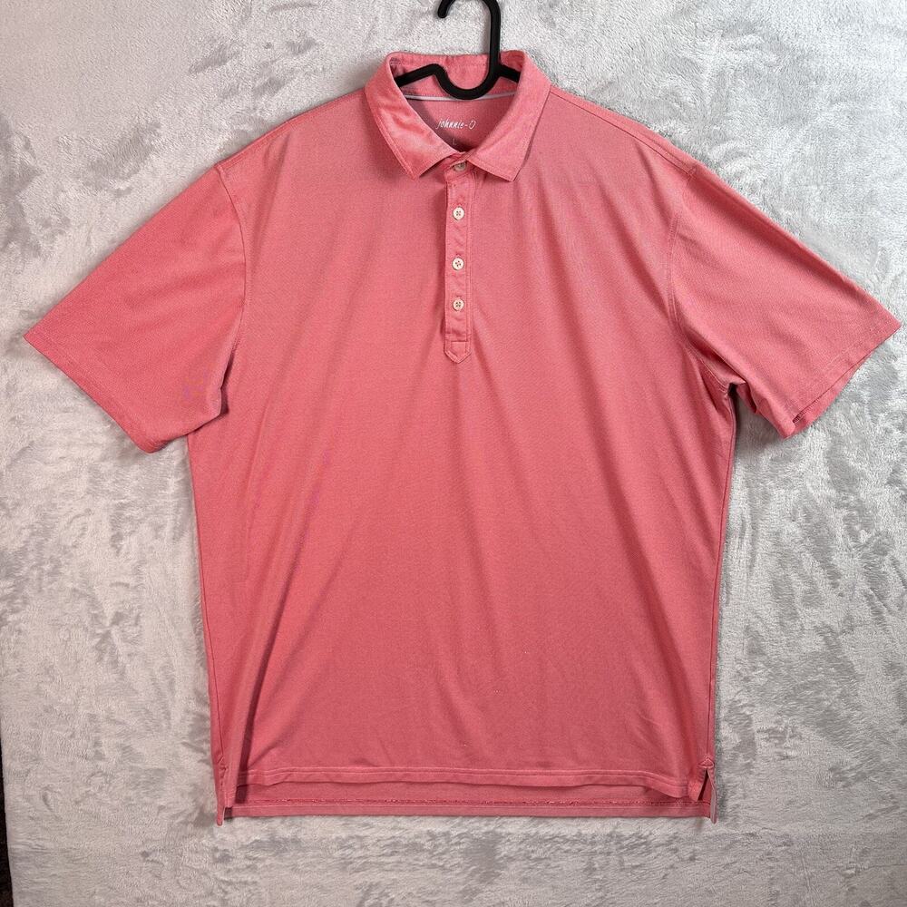 Johnnie O Men’s Shirt Polo Large Red Beachy Surf Summer Golf Comfort Collared - Picture 1 of 16